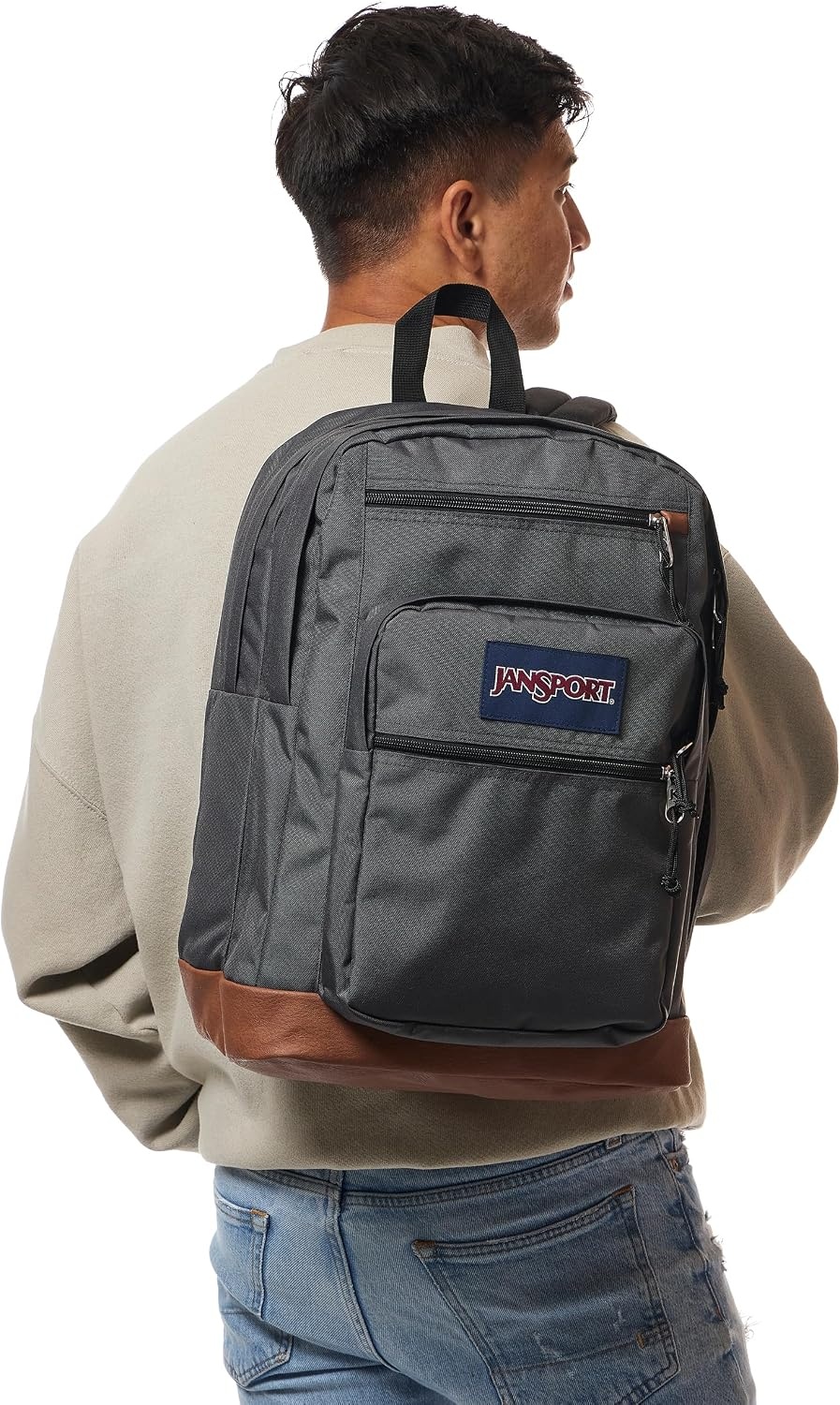 image:imageJanSport Cool Backpack with 15inch Laptop Sleeve Large Computer Bag Rucksack with 2 Compartments Ergonomic Straps Loden Frost Ergonomic Straps Waterbottle Pocket Campus Weekender Travel RucksackSmokey Grit