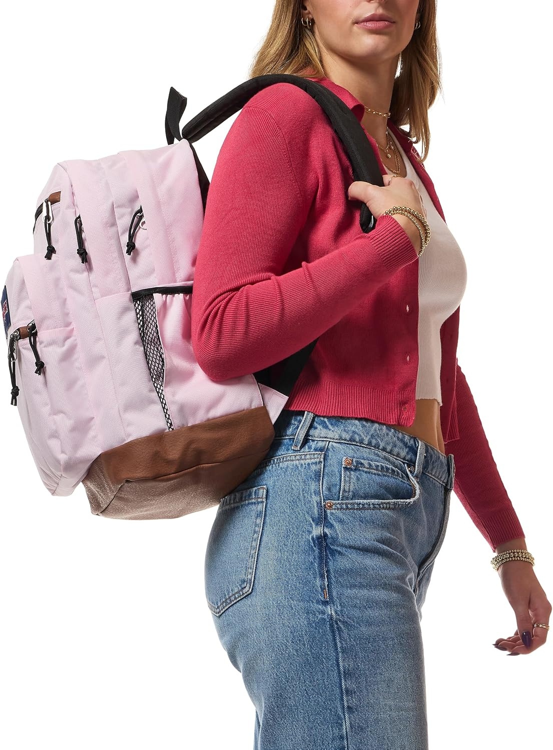 image:imageJanSport Cool Backpack with 15inch Laptop Sleeve Large Computer Bag Rucksack with 2 Compartments Ergonomic Straps Loden Frost Ergonomic Straps Waterbottle Pocket Campus Weekender Travel RucksackPink Ice
