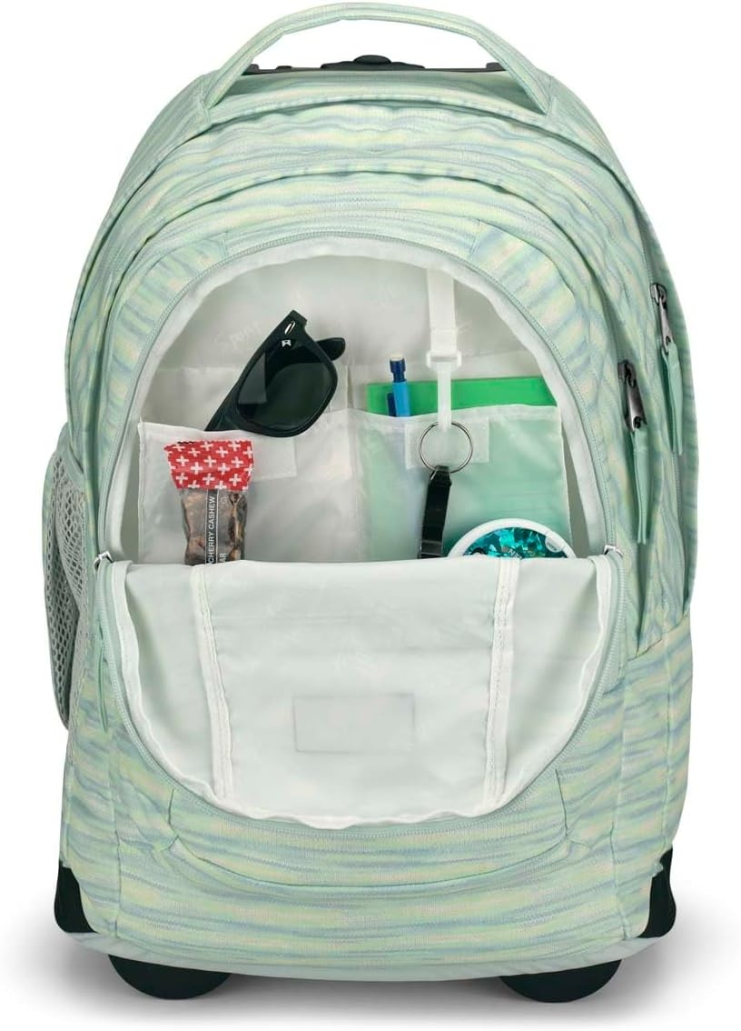 image:imageJanSport Driver 8 Rolling Backpack Wheeled Travel Bag with 15Inch Laptop Sleeve One Size Black70s Space Dye Fresh Mint