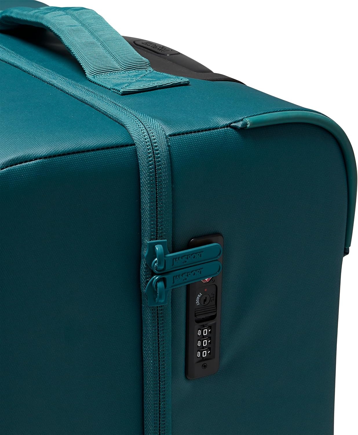 image:imageJanSport Good Latitude Checked Spinner Suitcase 68L Water Resistant Travel Luggage 26inch Large Durable Lightweight Rolling Hardside Softside Bag Smokey GritEmerald Pool