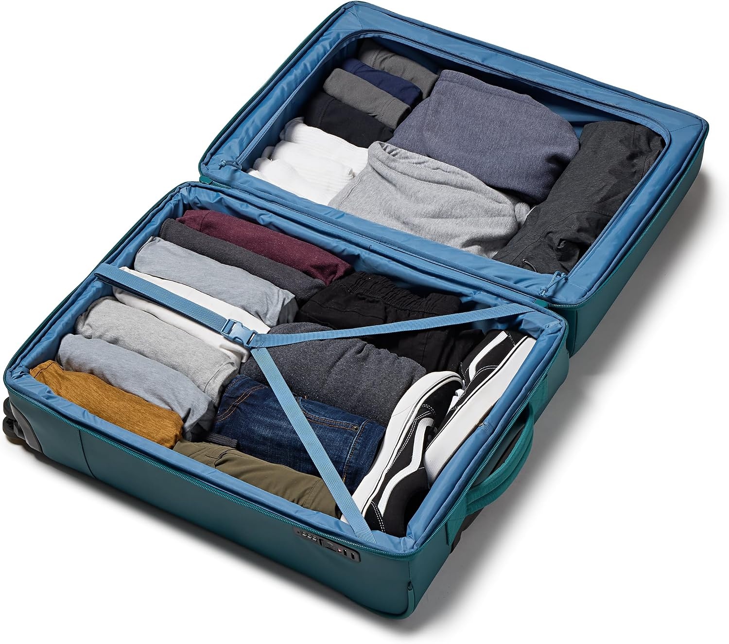 image:imageJanSport Good Latitude Checked Spinner Suitcase 68L Water Resistant Travel Luggage 26inch Large Durable Lightweight Rolling Hardside Softside Bag Smokey GritEmerald Pool