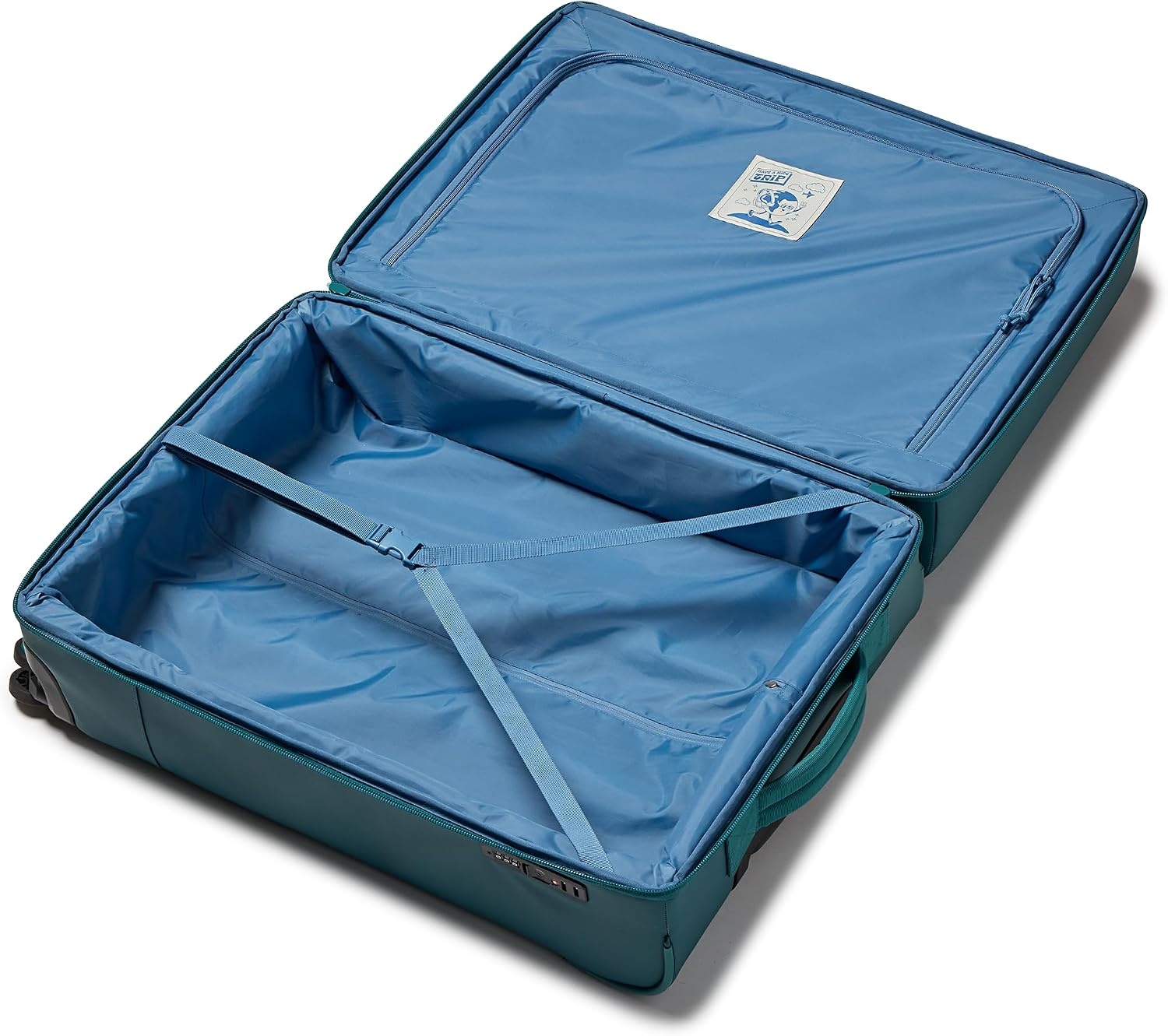 image:imageJanSport Good Latitude Checked Spinner Suitcase 68L Water Resistant Travel Luggage 26inch Large Durable Lightweight Rolling Hardside Softside Bag Smokey GritEmerald Pool