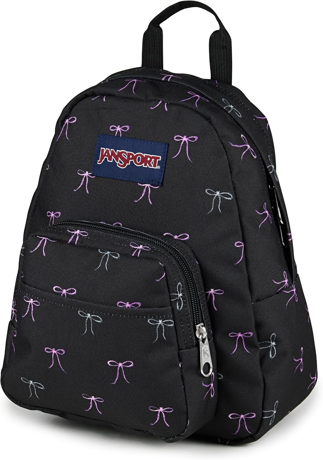 image:imageJanSport Half Pint Mini Backpack 102 L Durable Mini Bag Purse with Adjustable Shoulder Straps Single Main Compartment Zippered Stash Pocket BlackBad Bows