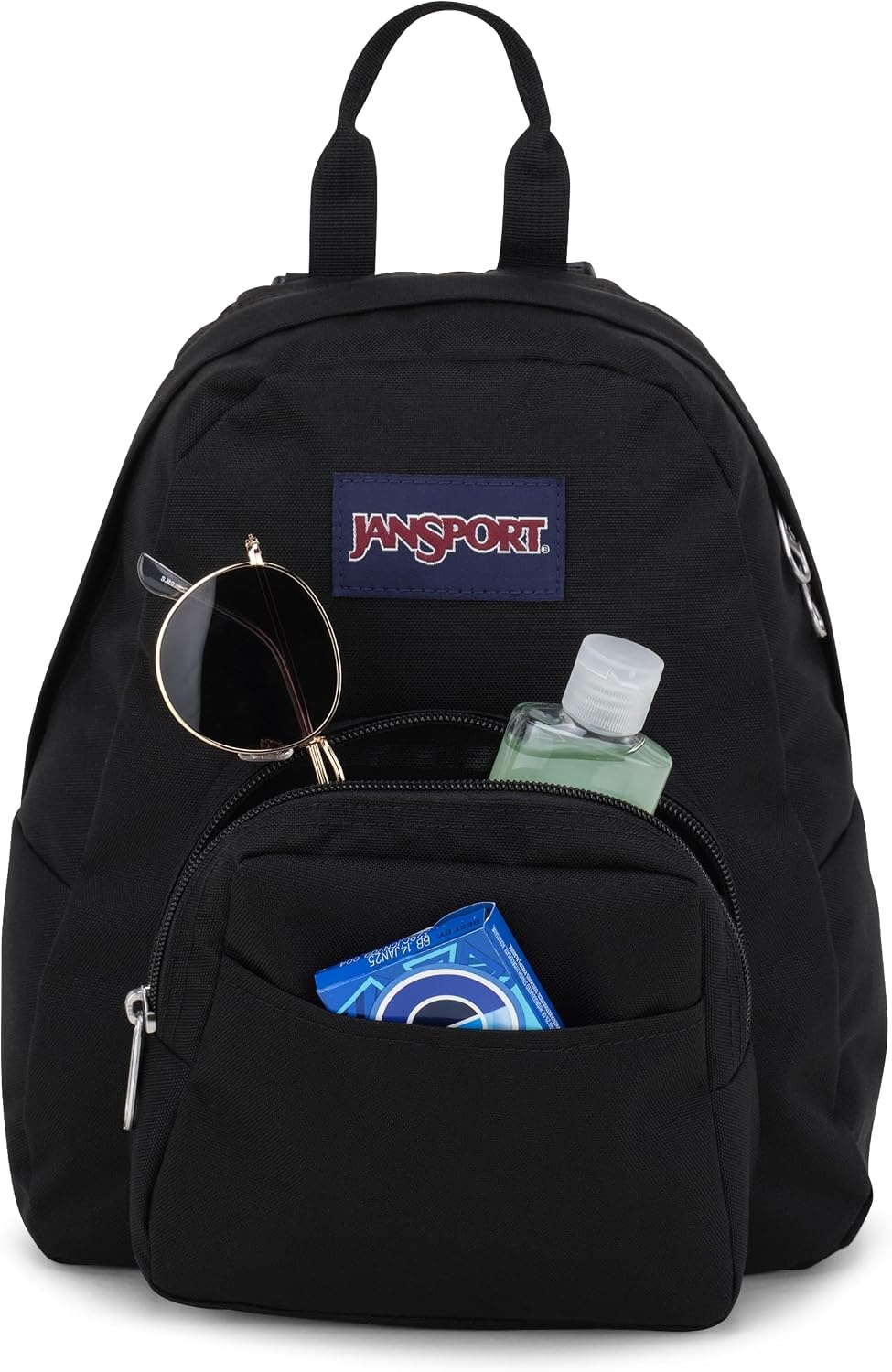 image:imageJanSport Half Pint Mini Backpack 102 L Durable Mini Bag Purse with Adjustable Shoulder Straps Single Main Compartment Zippered Stash Pocket BlackBlack