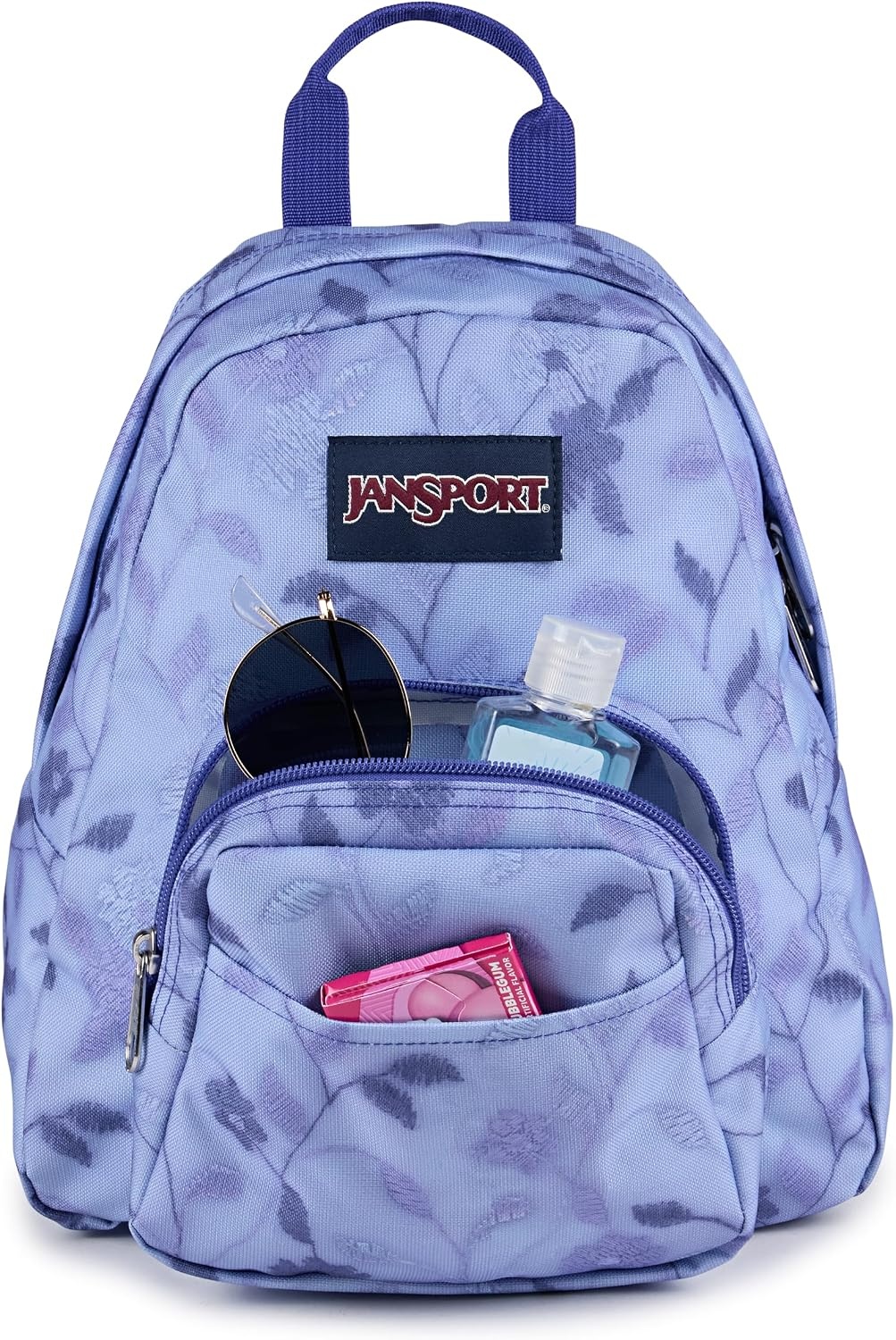 image:imageJanSport Half Pint Mini Backpack 102 L Durable Mini Bag Purse with Adjustable Shoulder Straps Single Main Compartment Zippered Stash Pocket BlackLines Vines