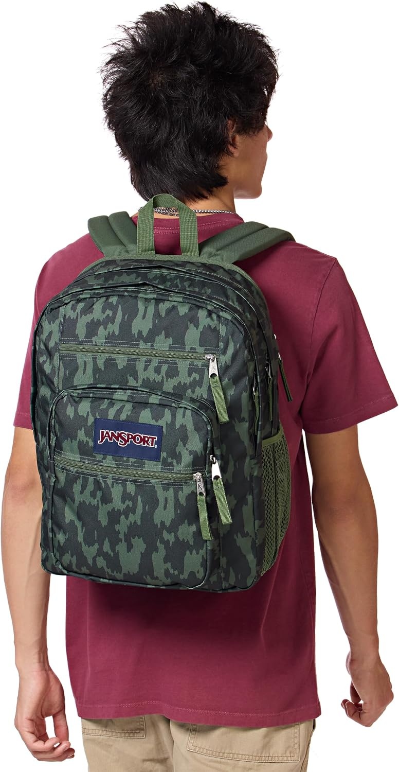 image:imageJanSport Laptop Backpack Computer Bag with 2 Compartments Ergonomic Shoulder Straps 15 Laptop Sleeve Haul Handle Cyberspace GalaxyCamo Illusion