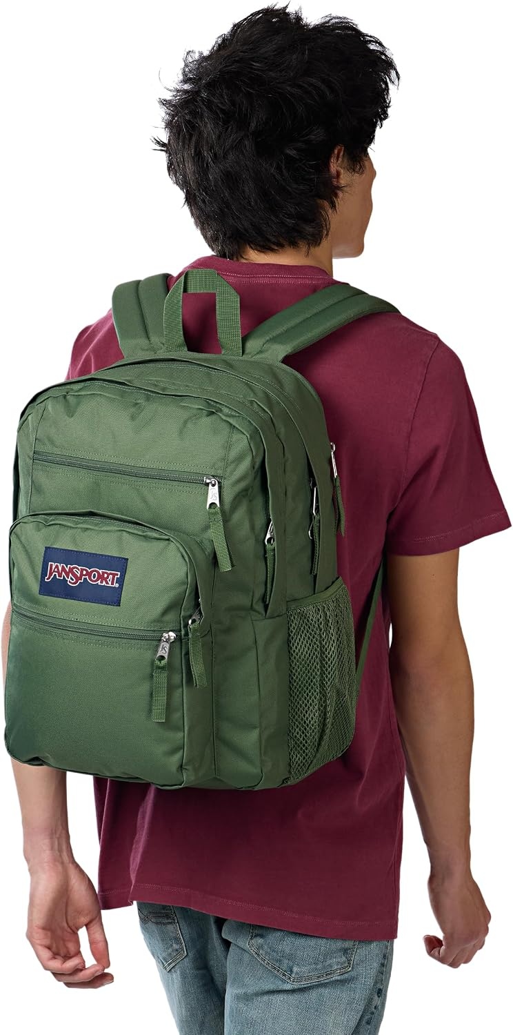 image:imageJanSport Laptop Backpack Computer Bag with 2 Compartments Ergonomic Shoulder Straps 15 Laptop Sleeve Haul Handle Cyberspace GalaxyCargo Green