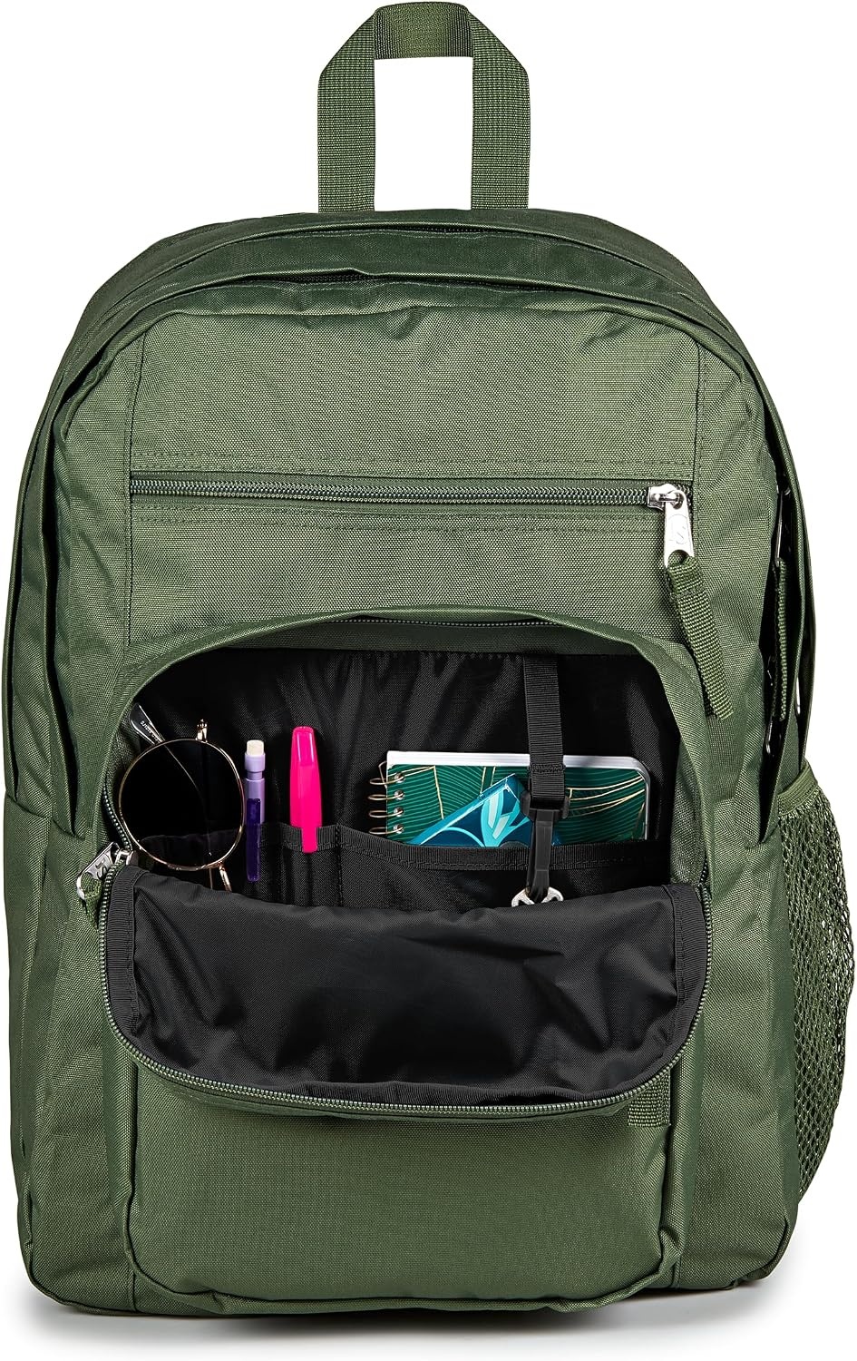 image:imageJanSport Laptop Backpack Computer Bag with 2 Compartments Ergonomic Shoulder Straps 15 Laptop Sleeve Haul Handle Cyberspace GalaxyCargo Green