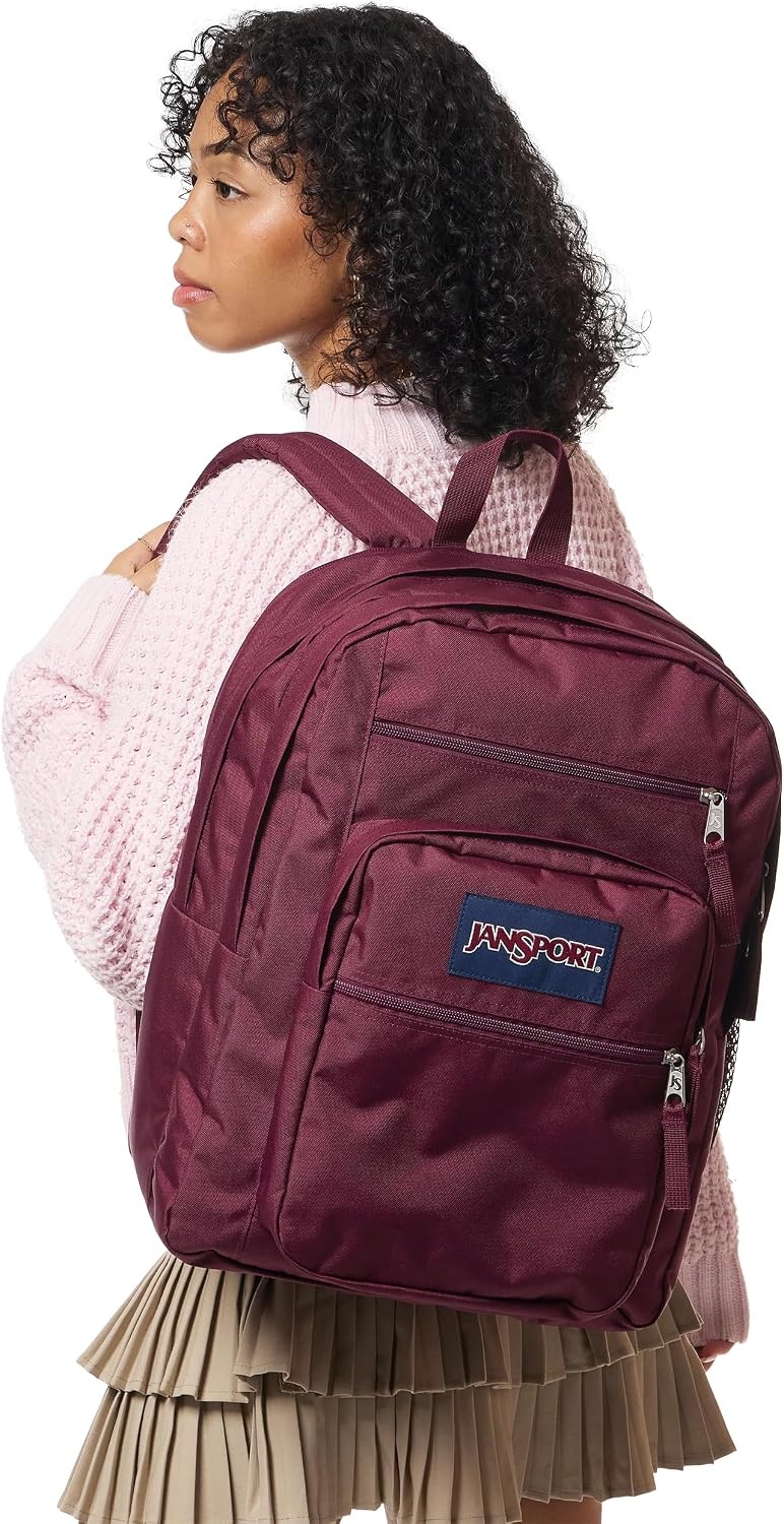 image:imageJanSport Laptop Backpack Computer Bag with 2 Compartments Ergonomic Shoulder Straps 15 Laptop Sleeve Haul Handle Cyberspace GalaxyCherry Lacquer