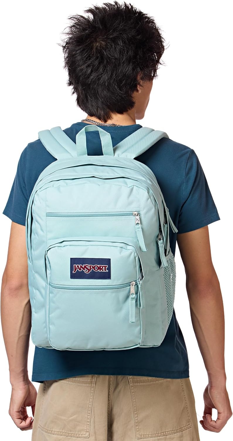 image:imageJanSport Laptop Backpack Computer Bag with 2 Compartments Ergonomic Shoulder Straps 15 Laptop Sleeve Haul Handle Cyberspace GalaxyFaded Sage