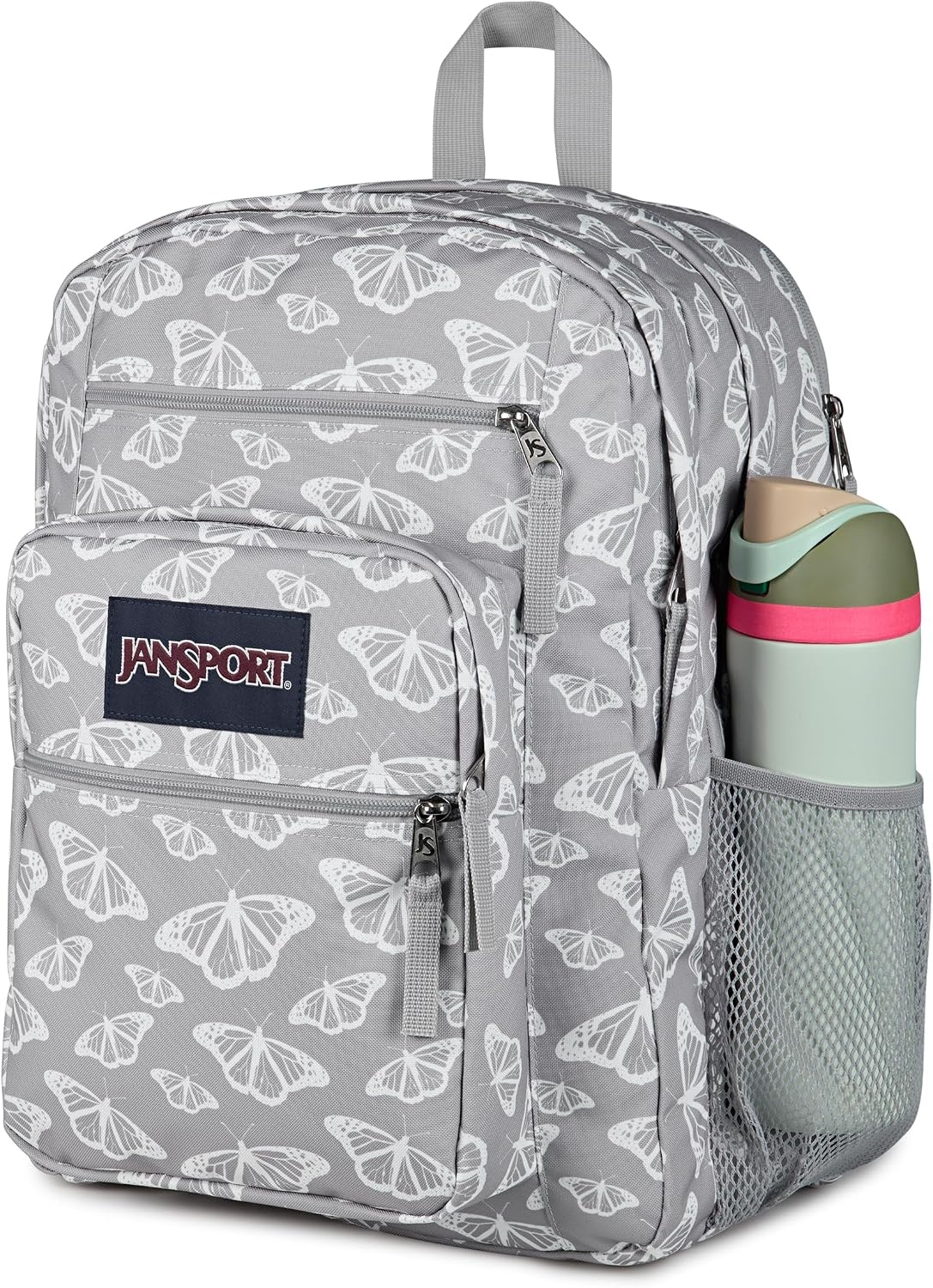 image:imageJanSport Laptop Backpack Computer Bag with 2 Compartments Ergonomic Shoulder Straps 15 Laptop Sleeve Haul Handle Cyberspace GalaxyFlutter By Grey