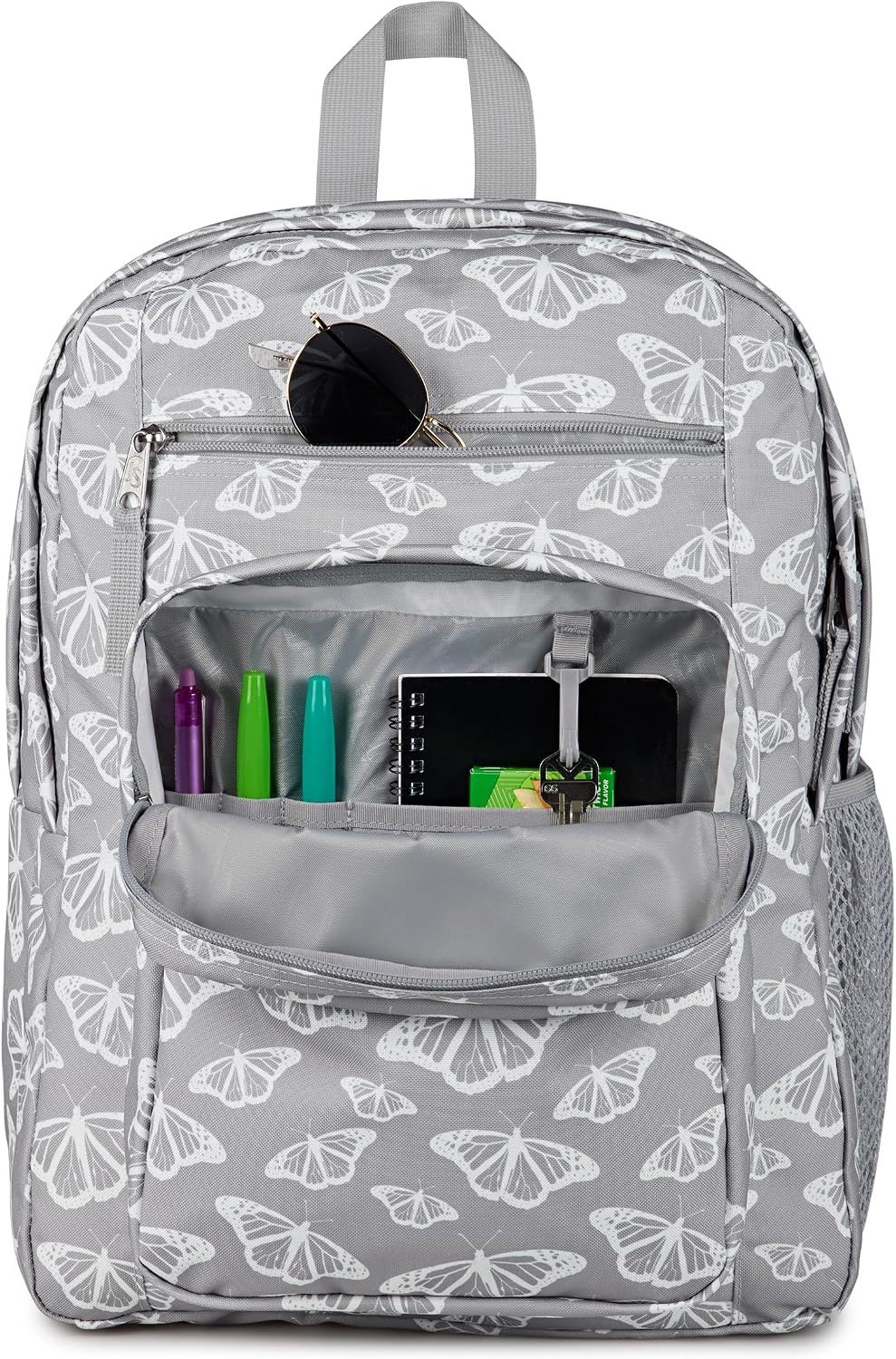image:imageJanSport Laptop Backpack Computer Bag with 2 Compartments Ergonomic Shoulder Straps 15 Laptop Sleeve Haul Handle Cyberspace GalaxyFlutter By Grey