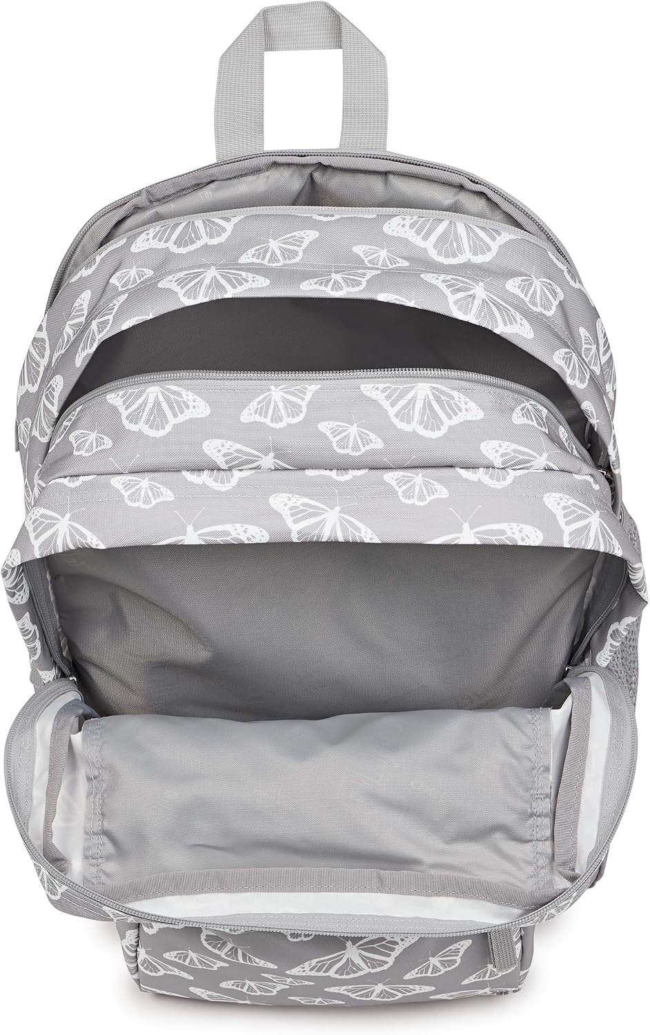 image:imageJanSport Laptop Backpack Computer Bag with 2 Compartments Ergonomic Shoulder Straps 15 Laptop Sleeve Haul Handle Cyberspace GalaxyFlutter By Grey