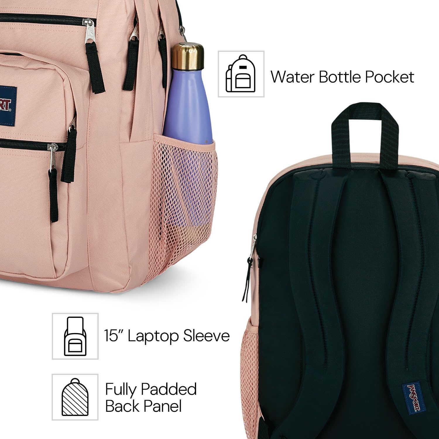 image:imageJanSport Laptop Backpack Computer Bag with 2 Compartments Ergonomic Shoulder Straps 15 Laptop Sleeve Haul Handle Cyberspace GalaxyGravity Check