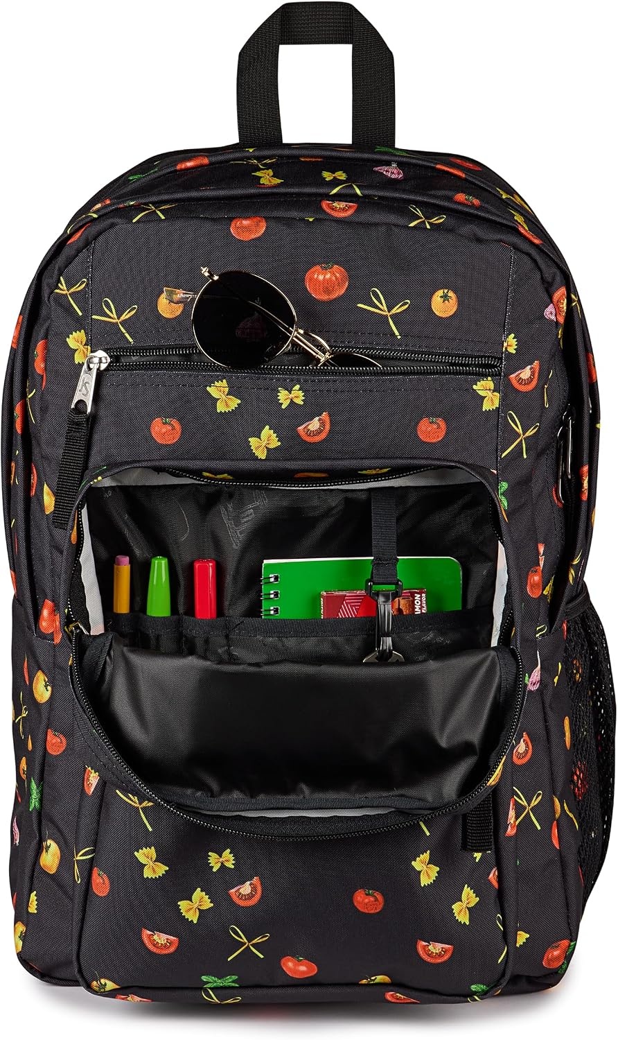 image:imageJanSport Laptop Backpack Computer Bag with 2 Compartments Ergonomic Shoulder Straps 15 Laptop Sleeve Haul Handle Cyberspace GalaxyPasta Party