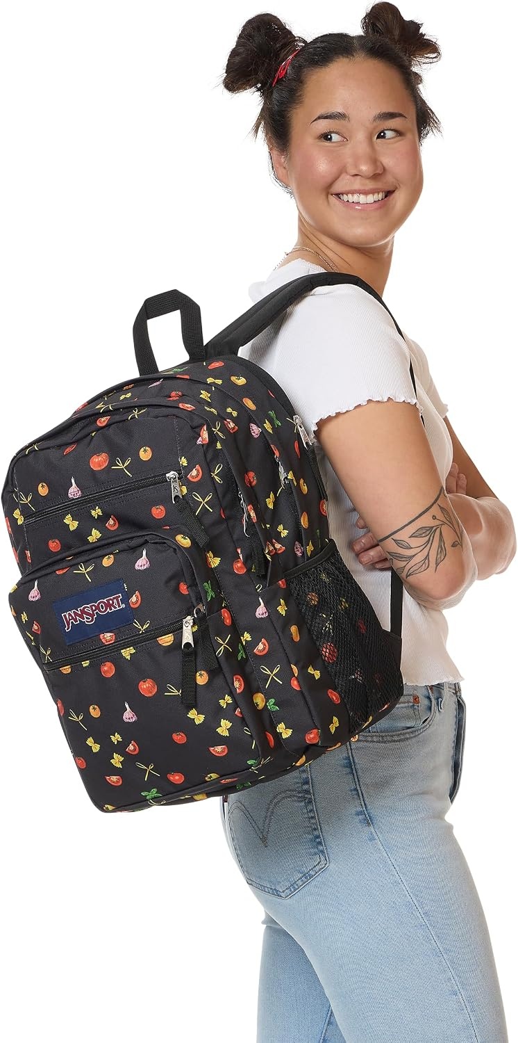 image:imageJanSport Laptop Backpack Computer Bag with 2 Compartments Ergonomic Shoulder Straps 15 Laptop Sleeve Haul Handle Cyberspace GalaxyPasta Party