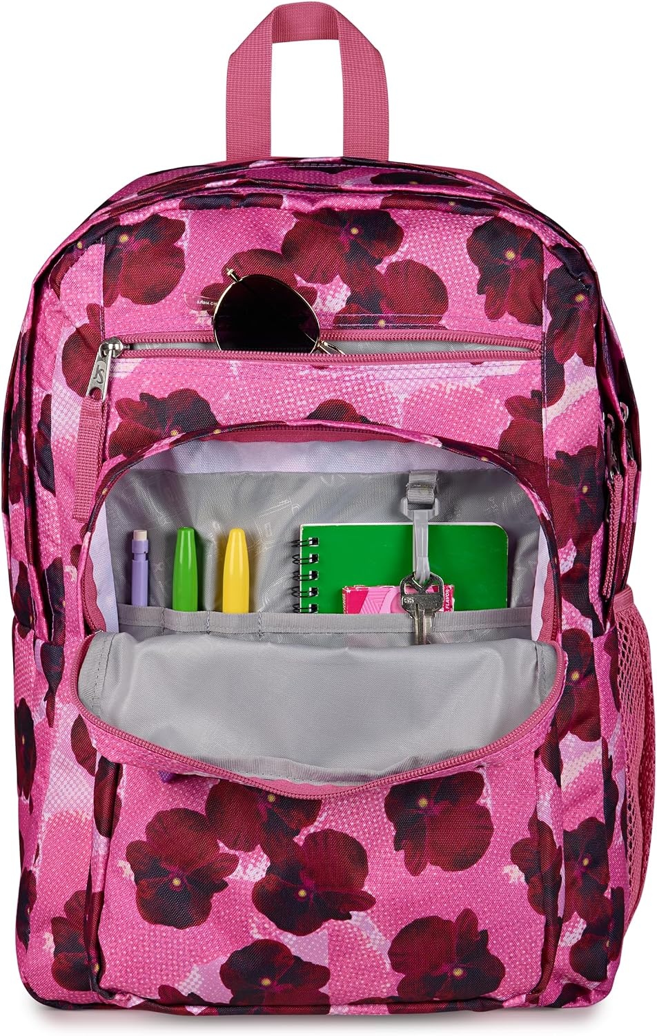 image:imageJanSport Laptop Backpack Computer Bag with 2 Compartments Ergonomic Shoulder Straps 15 Laptop Sleeve Haul Handle Cyberspace GalaxyPop Art Pansies