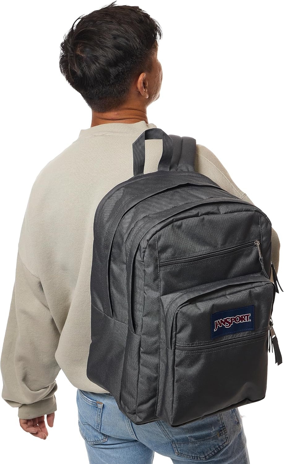 image:imageJanSport Laptop Backpack Computer Bag with 2 Compartments Ergonomic Shoulder Straps 15 Laptop Sleeve Haul Handle Cyberspace GalaxySmokey Grit