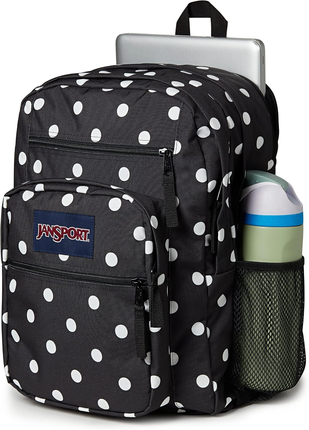 image:imageJanSport Laptop Backpack Computer Bag with 2 Compartments Ergonomic Shoulder Straps 15 Laptop Sleeve Haul Handle Cyberspace GalaxySpot on Black