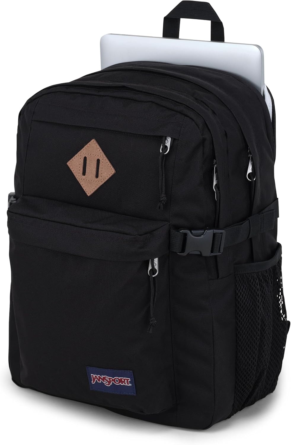image:imageJanSport Main Campus Backpack Travel or Work backpack w 15Inch Laptop Sleeve and Dual Water Bottle Pockets Rows Of Bows NaturalLemon IceBlack