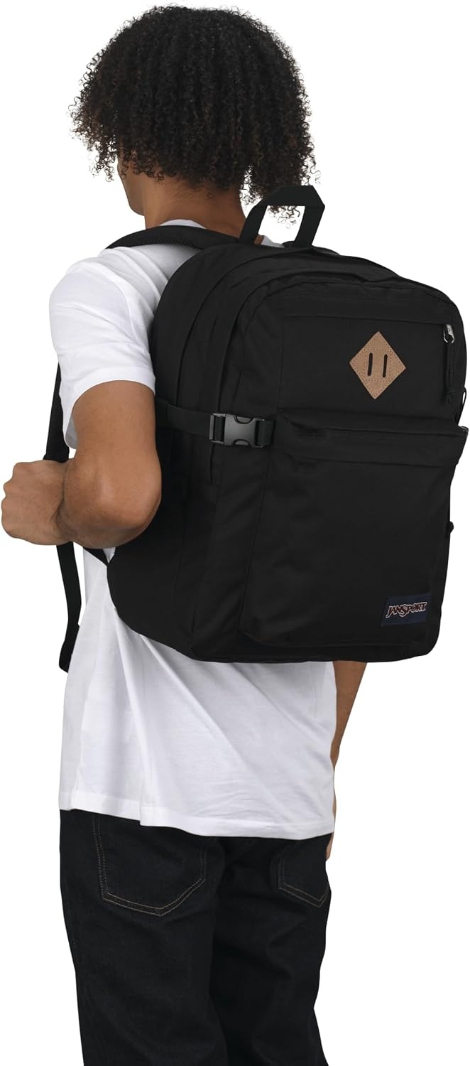 image:imageJanSport Main Campus Backpack Travel or Work backpack w 15Inch Laptop Sleeve and Dual Water Bottle Pockets Rows Of Bows NaturalLemon IceBlack