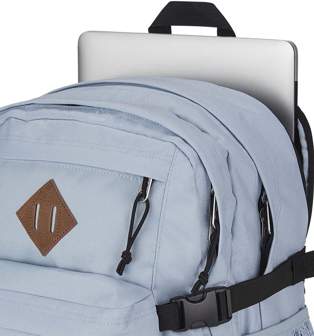 image:imageJanSport Main Campus Backpack Travel or Work backpack w 15Inch Laptop Sleeve and Dual Water Bottle Pockets Rows Of Bows NaturalLemon IceBlue Dusk