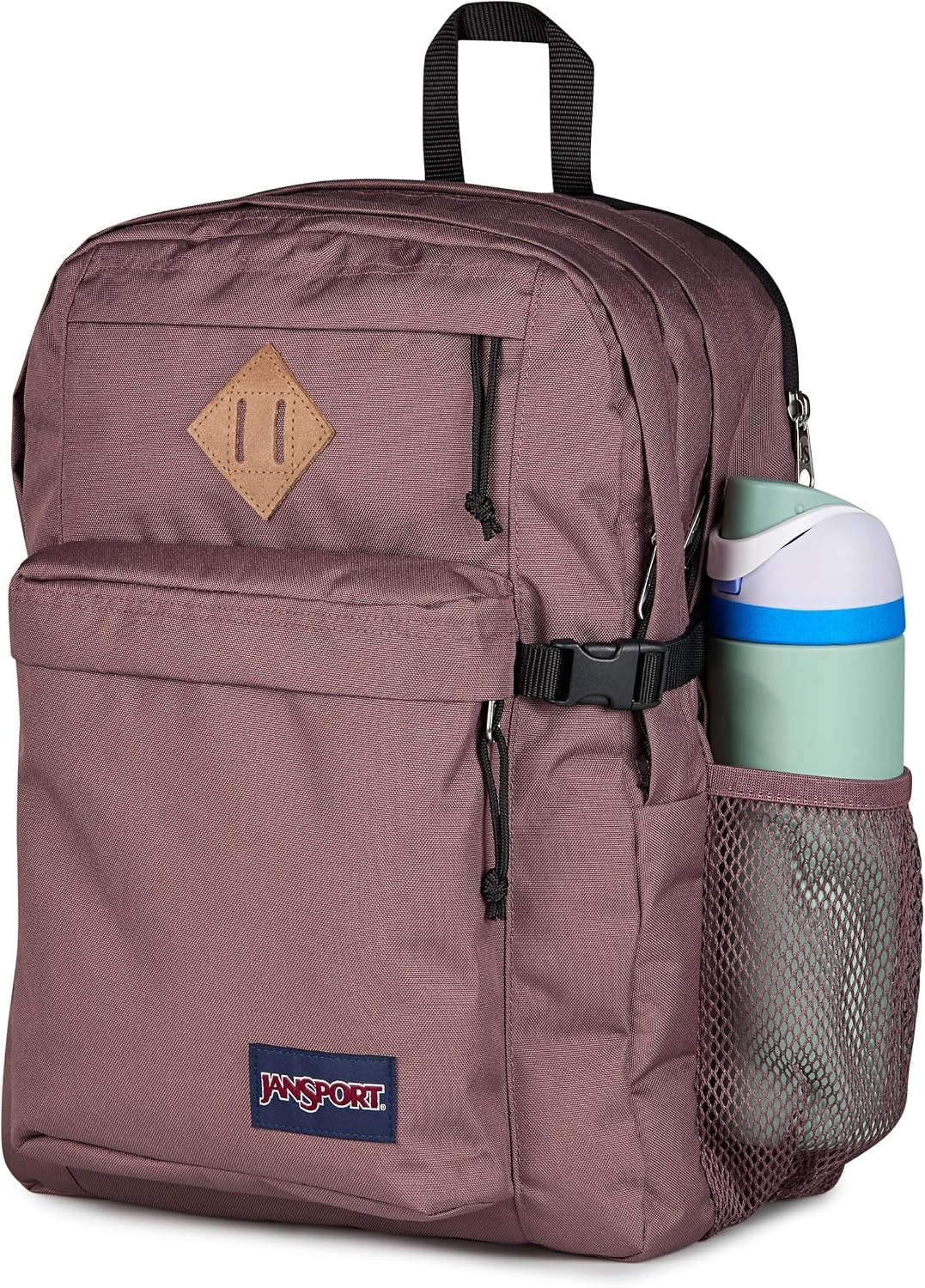 image:imageJanSport Main Campus Backpack Travel or Work backpack w 15Inch Laptop Sleeve and Dual Water Bottle Pockets Rows Of Bows NaturalLemon IceMahogany Haze