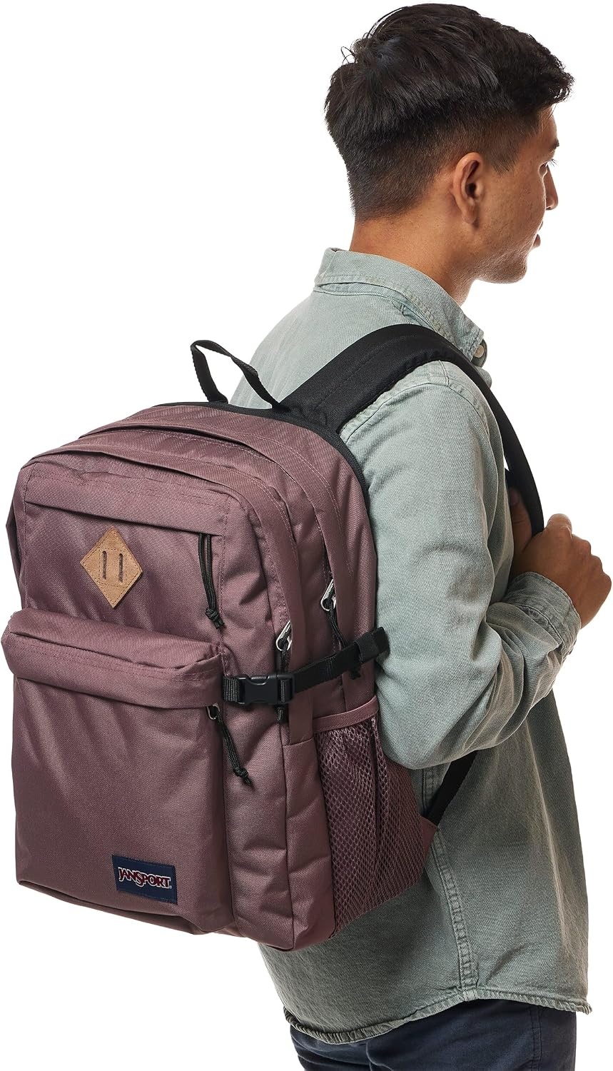 image:imageJanSport Main Campus Backpack Travel or Work backpack w 15Inch Laptop Sleeve and Dual Water Bottle Pockets Rows Of Bows NaturalLemon IceMahogany Haze