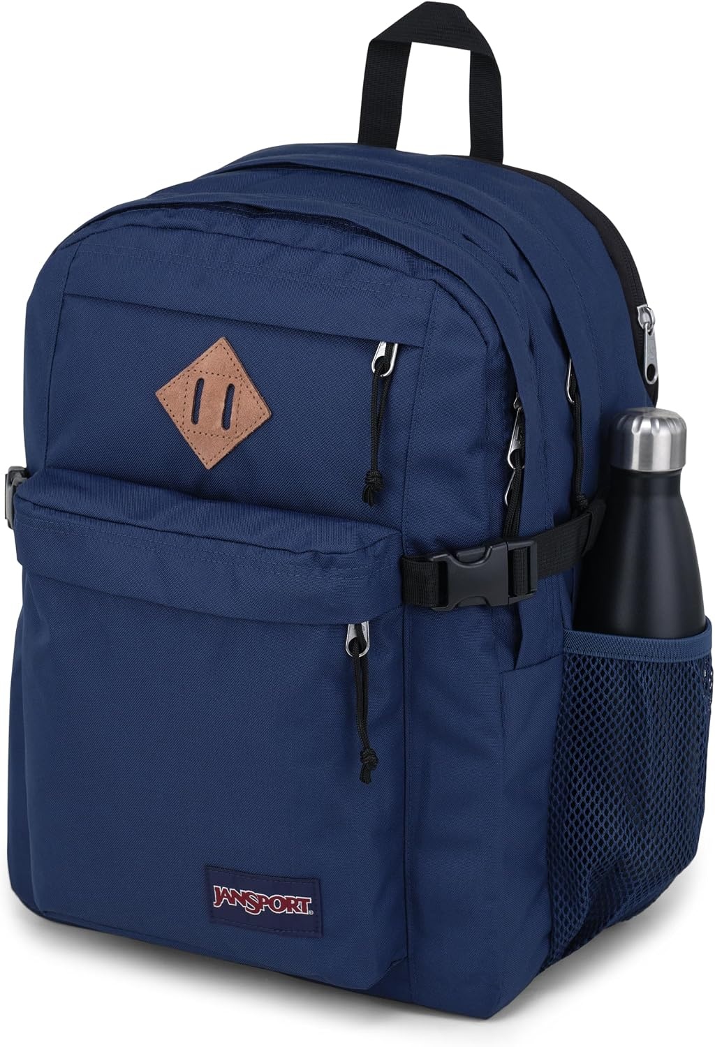 image:imageJanSport Main Campus Backpack Travel or Work backpack w 15Inch Laptop Sleeve and Dual Water Bottle Pockets Rows Of Bows NaturalLemon IceNavy