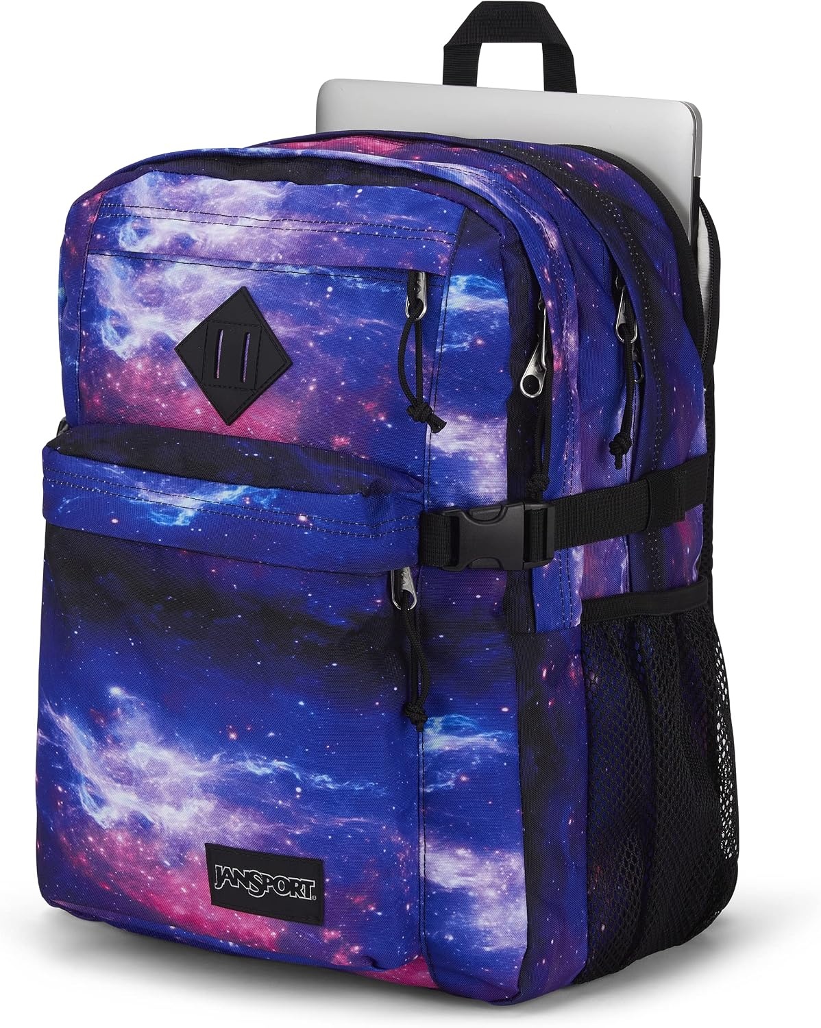 image:imageJanSport Main Campus Backpack Travel or Work backpack w 15Inch Laptop Sleeve and Dual Water Bottle Pockets Rows Of Bows NaturalLemon IceSpace Dust