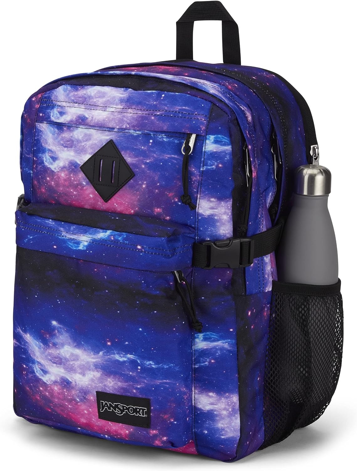 image:imageJanSport Main Campus Backpack Travel or Work backpack w 15Inch Laptop Sleeve and Dual Water Bottle Pockets Rows Of Bows NaturalLemon IceSpace Dust