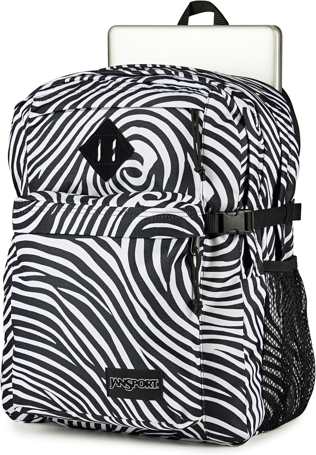 image:imageJanSport Main Campus Backpack Travel or Work backpack w 15Inch Laptop Sleeve and Dual Water Bottle Pockets Rows Of Bows NaturalLemon IceSurreal Swirlies