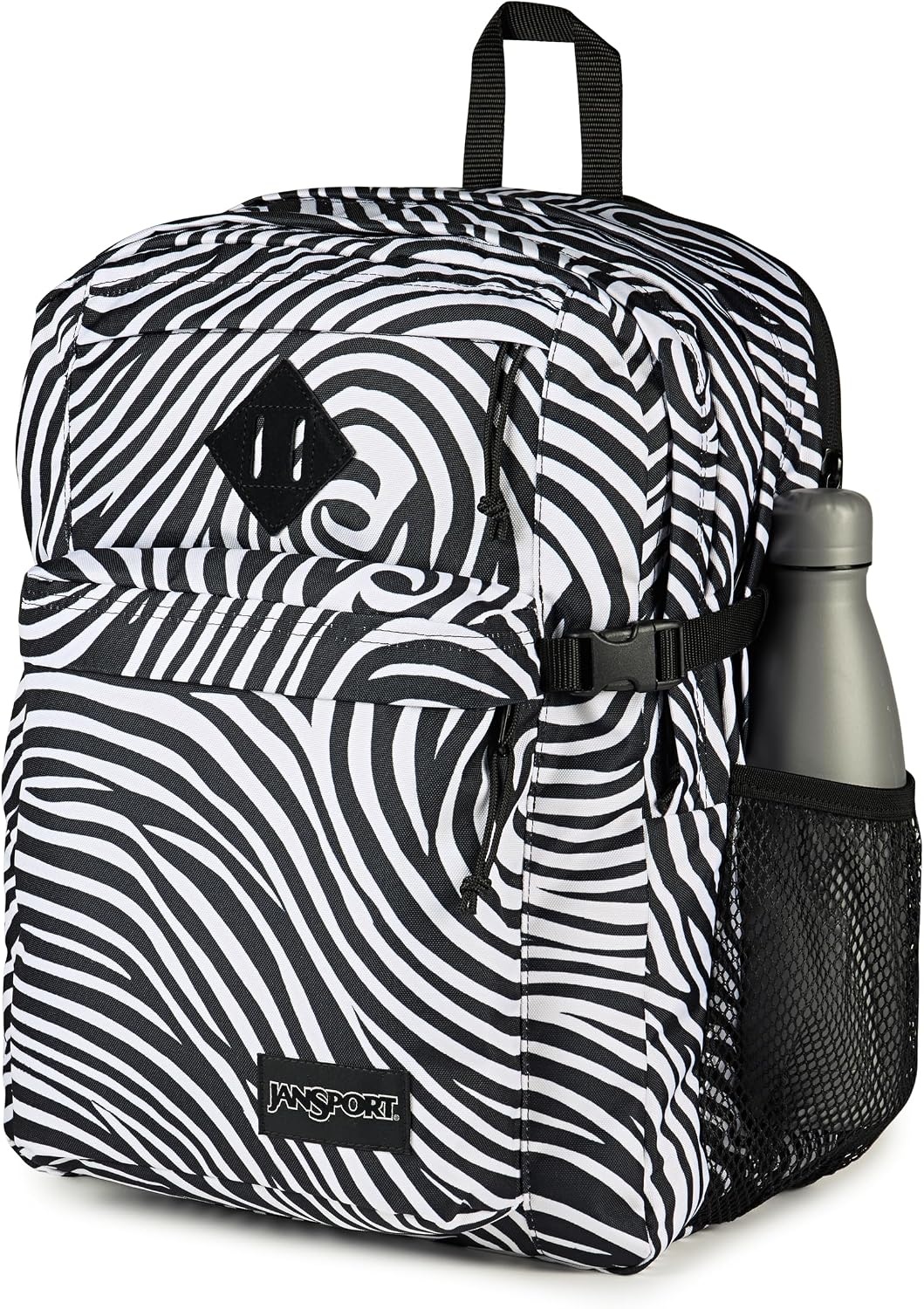 image:imageJanSport Main Campus Backpack Travel or Work backpack w 15Inch Laptop Sleeve and Dual Water Bottle Pockets Rows Of Bows NaturalLemon IceSurreal Swirlies