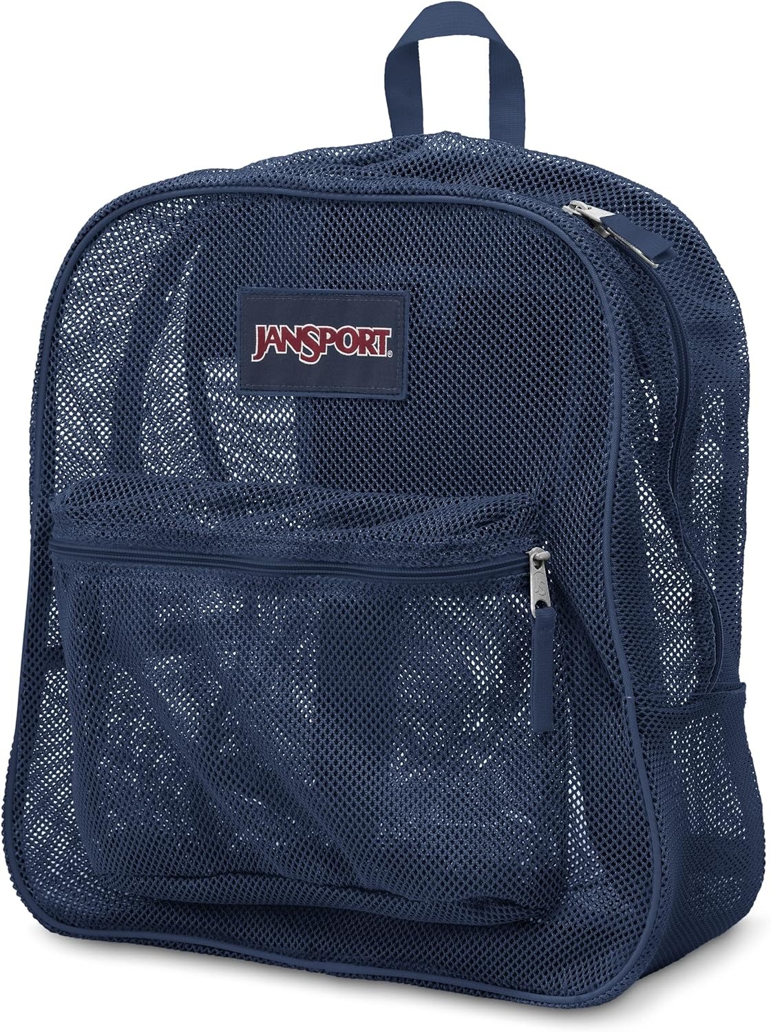 image:imageJanSport Mesh Pack See Through Backpack Ideal for Class Work Travel or Beach Outings BlackNavy