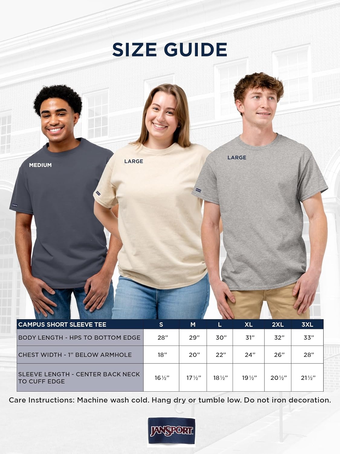 image:imageJanSport NCAA Officially Licensed Campus Short Sleeve T Shirt for Men Soft amp Breathable PreShrunk Cotton Crewneck T ShirtBYU Cougars