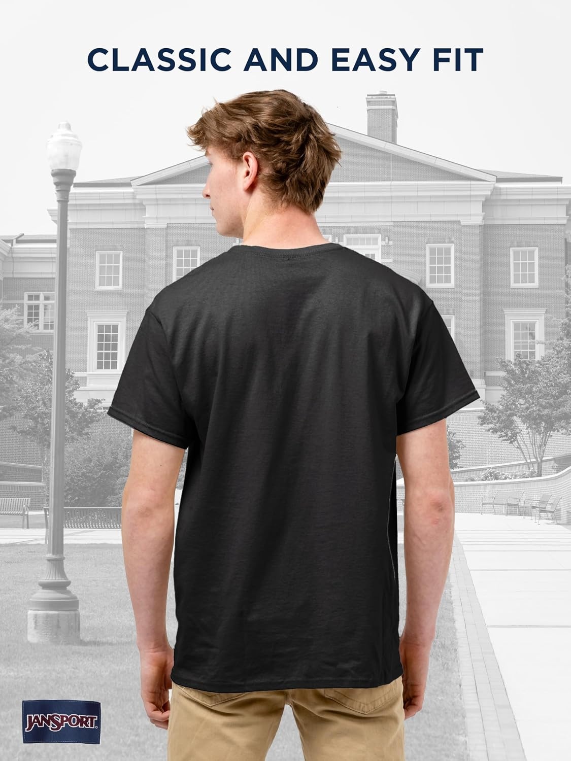 image:imageJanSport NCAA Officially Licensed Campus Short Sleeve T Shirt for Men Soft amp Breathable PreShrunk Cotton Crewneck T ShirtVanderbilt Commodores