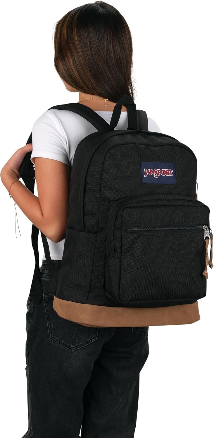 image:imageJanSport Right Pack Backpack Durable Daypack with Padded 15 Laptop Sleeve Spacious Main Compartment amp Integrated Water Bottle Pocket Rustic Roses Moon FlowerBluPnkGrnBlack