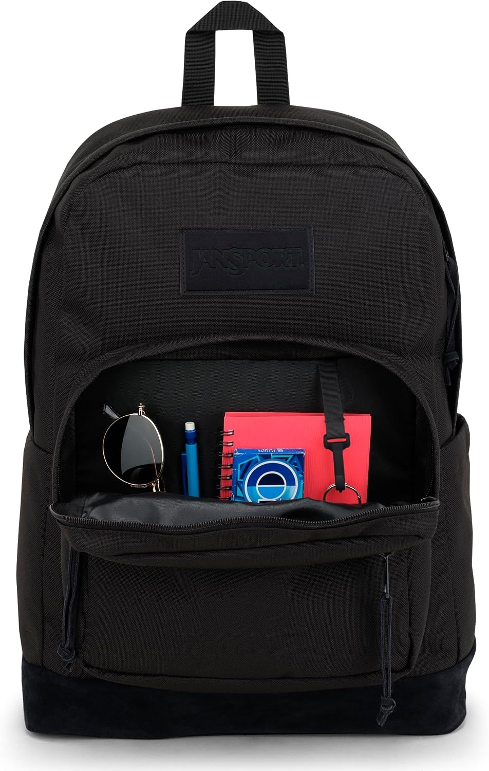 image:imageJanSport Right Pack Backpack Durable Daypack with Padded 15 Laptop Sleeve Spacious Main Compartment amp Integrated Water Bottle Pocket Rustic Roses Moon FlowerBluPnkGrnMonochrome Black