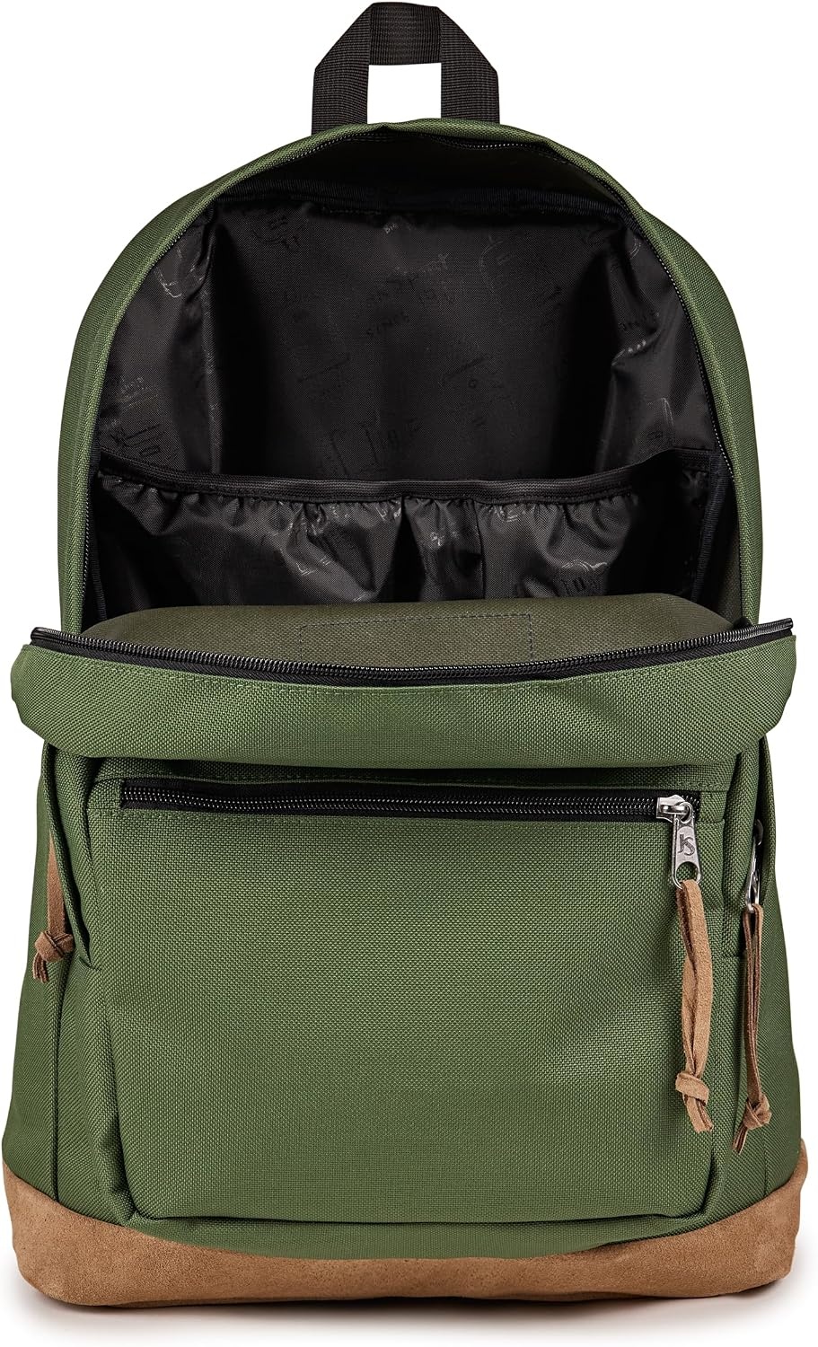 image:imageJanSport Right Pack Backpack Durable Daypack with Padded 15 Laptop Sleeve Spacious Main Compartment amp Integrated Water Bottle Pocket Rustic Roses Moon FlowerBluPnkGrnCargo Green