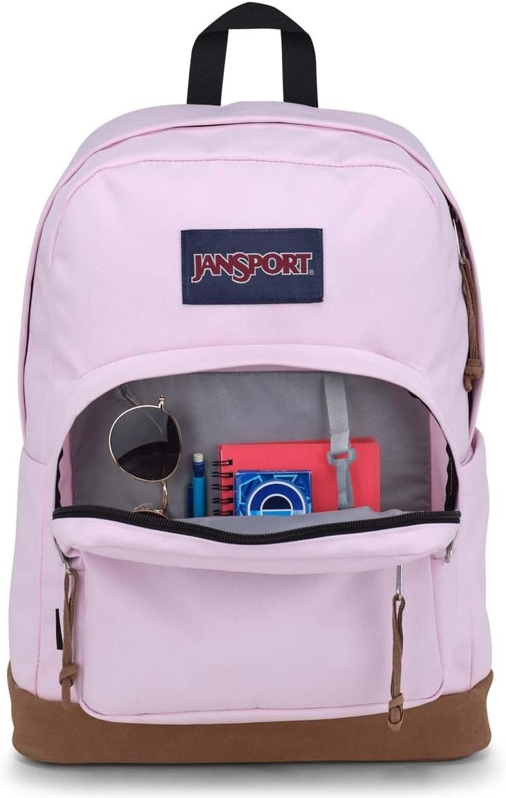 image:imageJanSport Right Pack Backpack Durable Daypack with Padded 15 Laptop Sleeve Spacious Main Compartment amp Integrated Water Bottle Pocket Rustic Roses Moon FlowerBluPnkGrnPink Ice