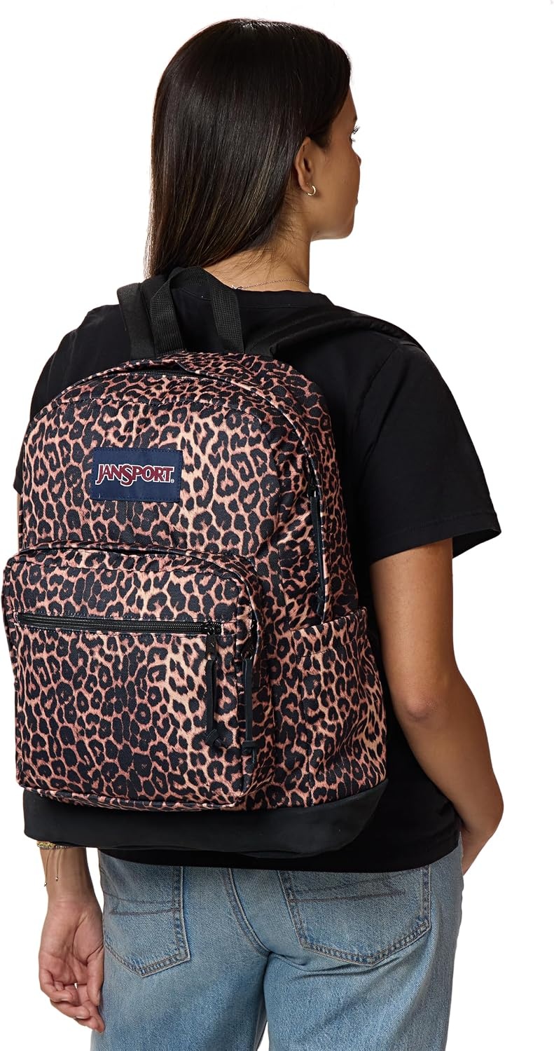 image:imageJanSport Right Pack Backpack Durable Daypack with Padded 15 Laptop Sleeve Spacious Main Compartment amp Integrated Water Bottle Pocket Rustic Roses Moon FlowerBluPnkGrnAnimal Illusion