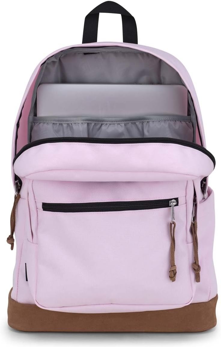 image:imageJanSport Right Pack Backpack Durable Daypack with Padded 15 Laptop Sleeve Spacious Main Compartment amp Integrated Water Bottle Pocket Rustic Roses Moon FlowerBluPnkGrnPink Ice
