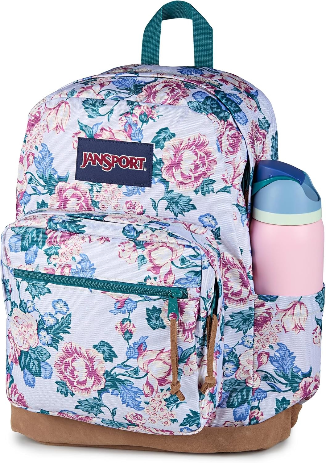 image:imageJanSport Right Pack Backpack Durable Daypack with Padded 15 Laptop Sleeve Spacious Main Compartment amp Integrated Water Bottle Pocket Rustic Roses Moon FlowerBluPnkGrnRustic Roses Moon FlowerBluPnkGrn