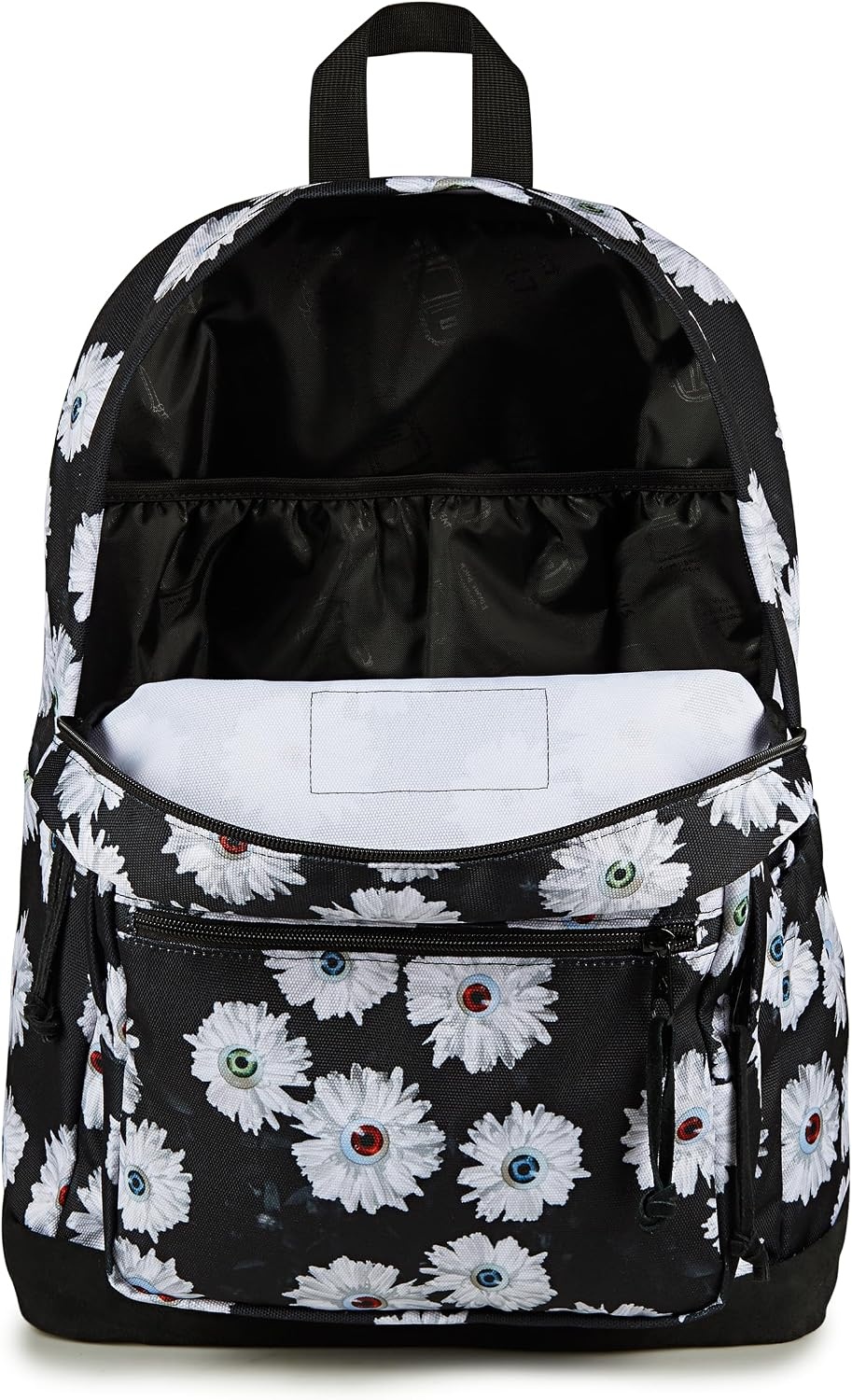 image:imageJanSport Right Pack Backpack Durable Daypack with Padded 15 Laptop Sleeve Spacious Main Compartment amp Integrated Water Bottle Pocket Rustic Roses Moon FlowerBluPnkGrnEyeball Blossom