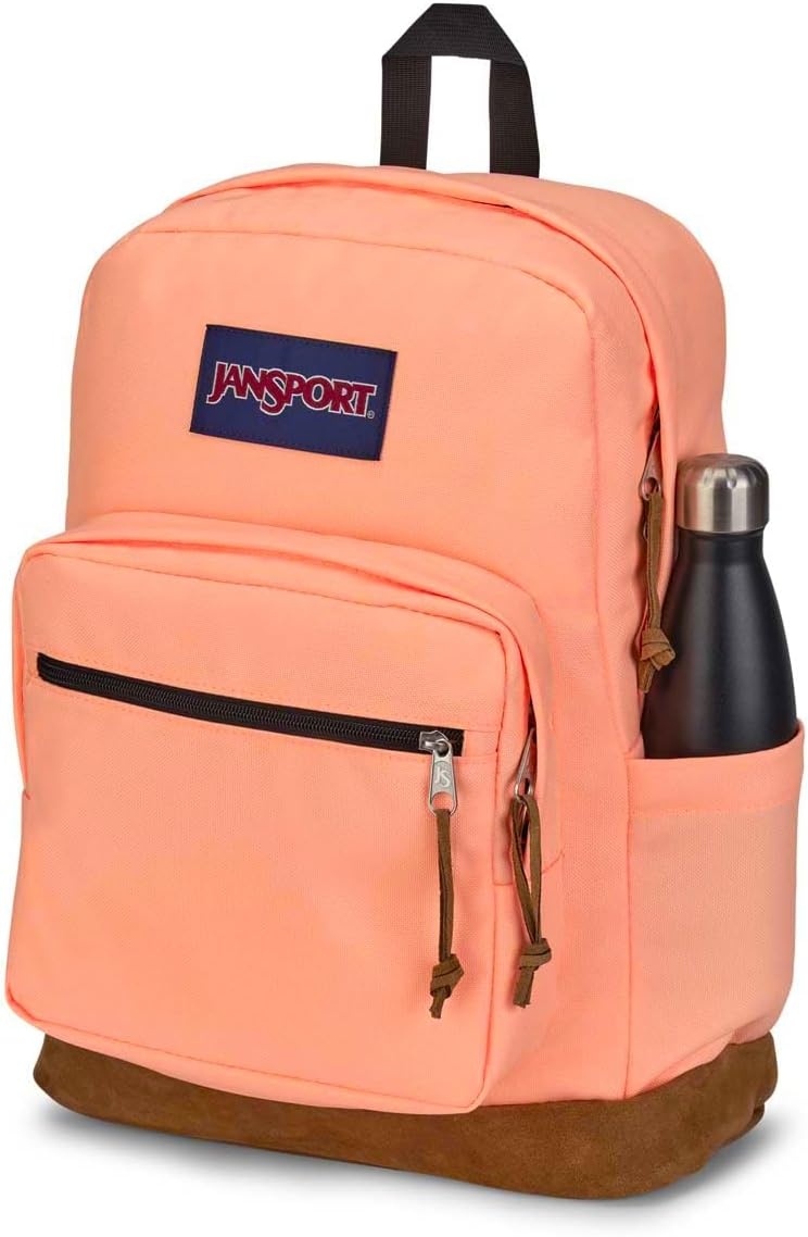 image:imageJanSport Right Pack Backpack Durable Daypack with Padded 15 Laptop Sleeve Spacious Main Compartment amp Integrated Water Bottle Pocket Rustic Roses Moon FlowerBluPnkGrnPeach Neon