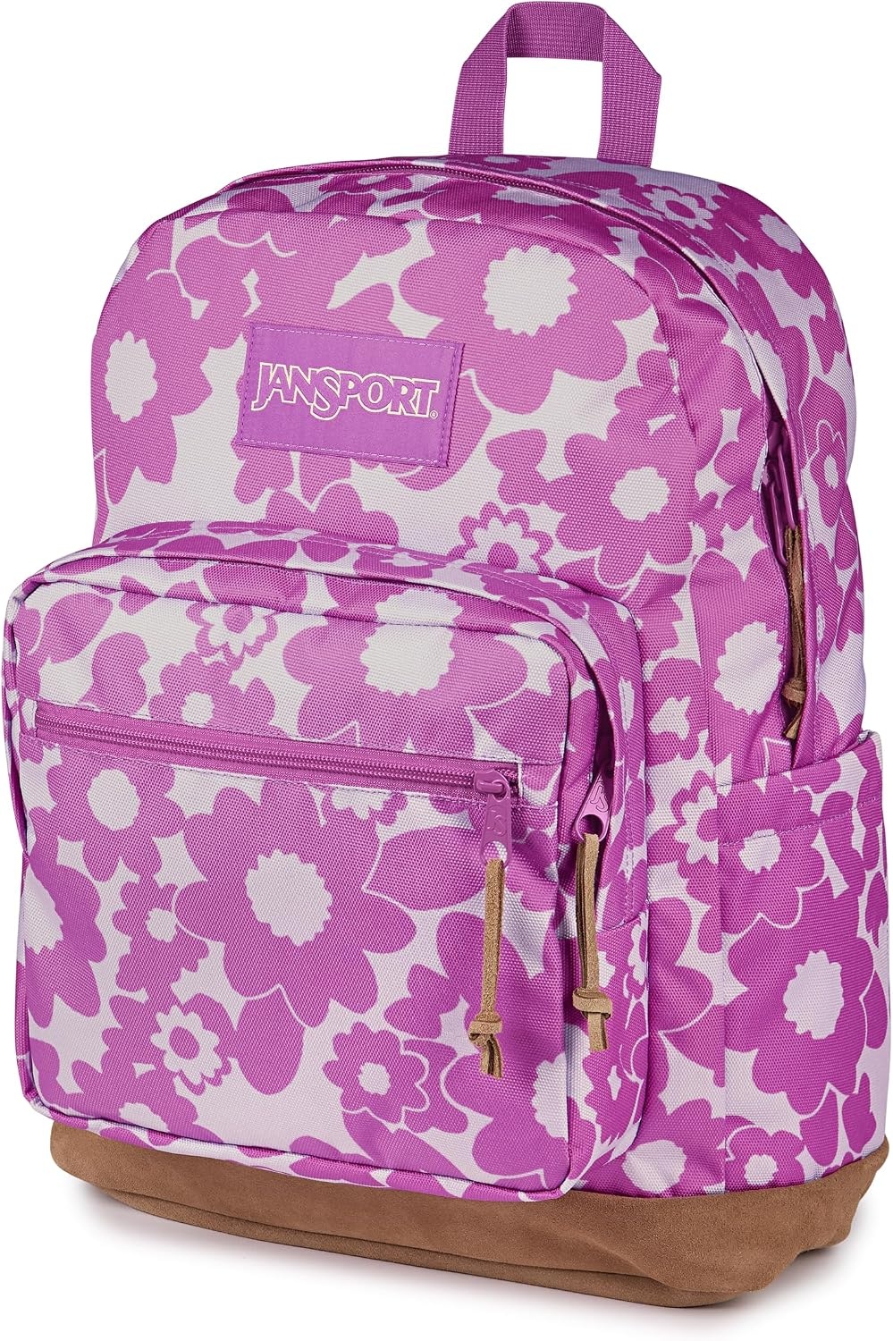 image:imageJanSport Right Pack Backpack Durable Daypack with Padded 15 Laptop Sleeve Spacious Main Compartment amp Integrated Water Bottle Pocket Rustic Roses Moon FlowerBluPnkGrnBlossom Bae Pink