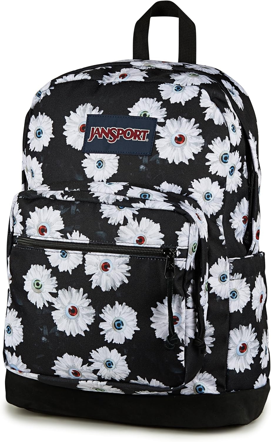 image:imageJanSport Right Pack Backpack Durable Daypack with Padded 15 Laptop Sleeve Spacious Main Compartment amp Integrated Water Bottle Pocket Rustic Roses Moon FlowerBluPnkGrnEyeball Blossom