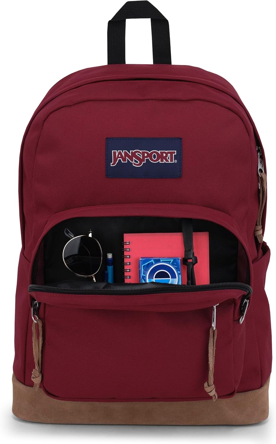 image:imageJanSport Right Pack Backpack Durable Daypack with Padded 15 Laptop Sleeve Spacious Main Compartment amp Integrated Water Bottle Pocket Rustic Roses Moon FlowerBluPnkGrnRusset Red