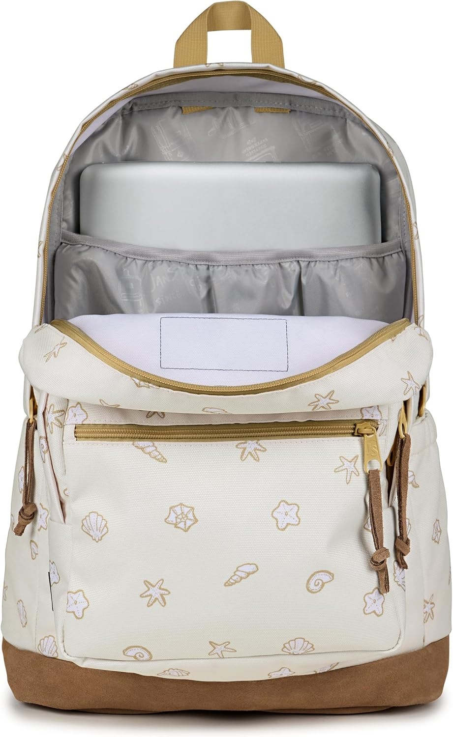 image:imageJanSport Right Pack Backpack Durable Daypack with Padded 15 Laptop Sleeve Spacious Main Compartment amp Integrated Water Bottle Pocket Rustic Roses Moon FlowerBluPnkGrnShell Yes