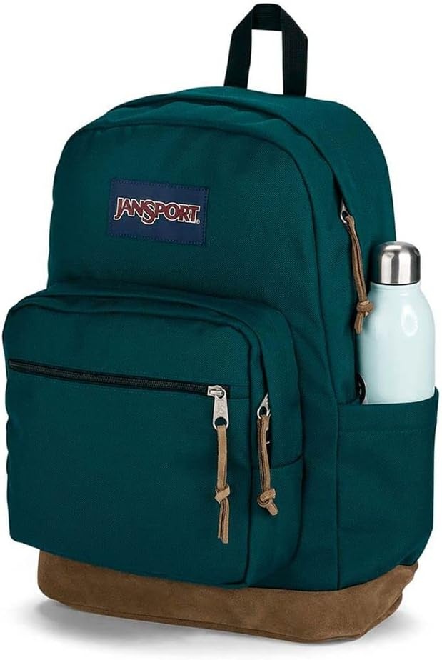 image:imageJanSport Right Pack Backpack Durable Daypack with Padded 15 Laptop Sleeve Spacious Main Compartment amp Integrated Water Bottle Pocket Rustic Roses Moon FlowerBluPnkGrnDeep Juniper